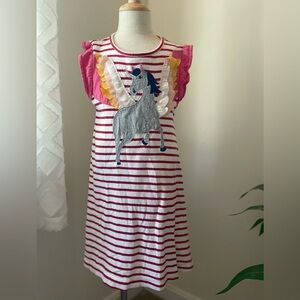 Mini Boden unicorn dress size 6-7